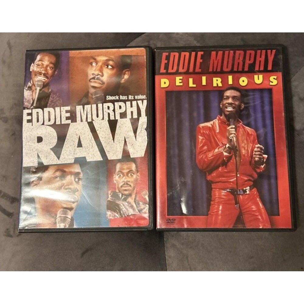 Lot of 2: Eddie Murphy: Delirious & Raw (DVD, 1987, 2006, 2-Discs) Stand up